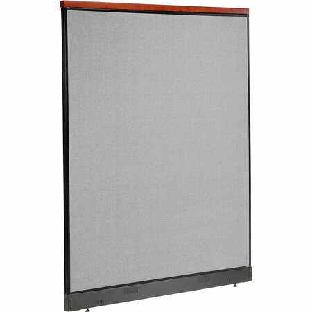 INTERION BY GLOBAL INDUSTRIAL Interion Deluxe Office Partition Panel with Pass Thru Cable, 60-1/4inW x 77-1/2inH, Gray 277569PGY